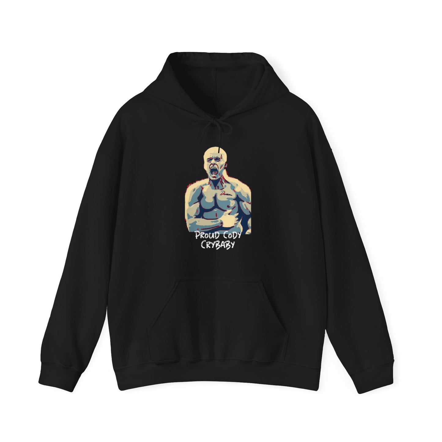 The official Cody Rhodes "Cody Crybaby" hoodie sweater for all of the Proud Cody Crybabies! For any Cody Crybaby who wants Cody Rhodes to finish the story at Wrestlemania 40!