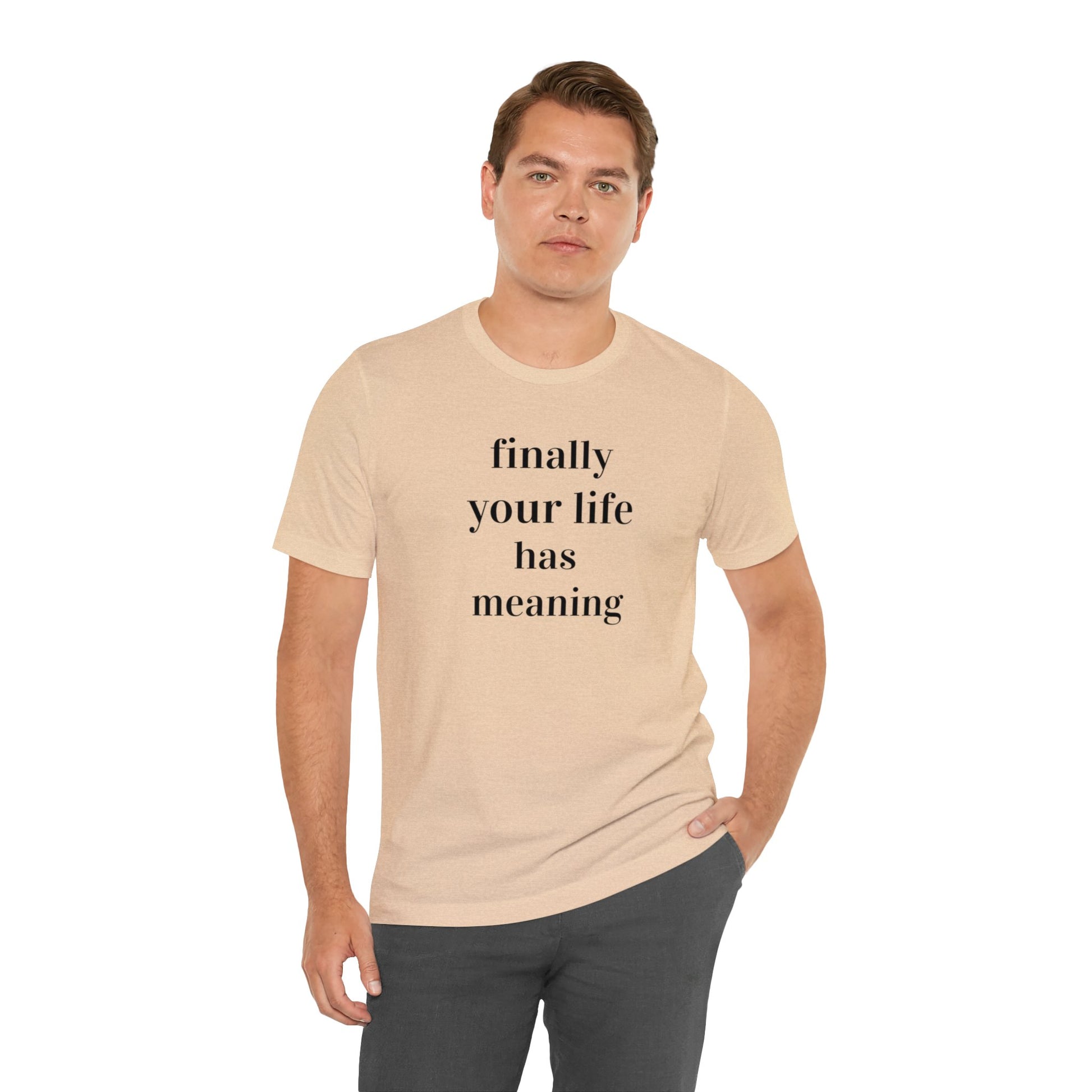 "Finally Your Life Has Meaning" is what The Rock says to all of the Cody Crybabies who support Cody Rhodes every week. This is the best shirt to wear as you support The Bloodline at Wrestlemania! 